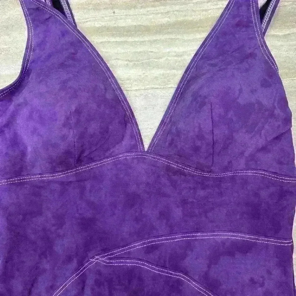 90s Purple Vintage One-Piece Swimsuit | Magicsuit | Size 14 - Picture 3 of 5